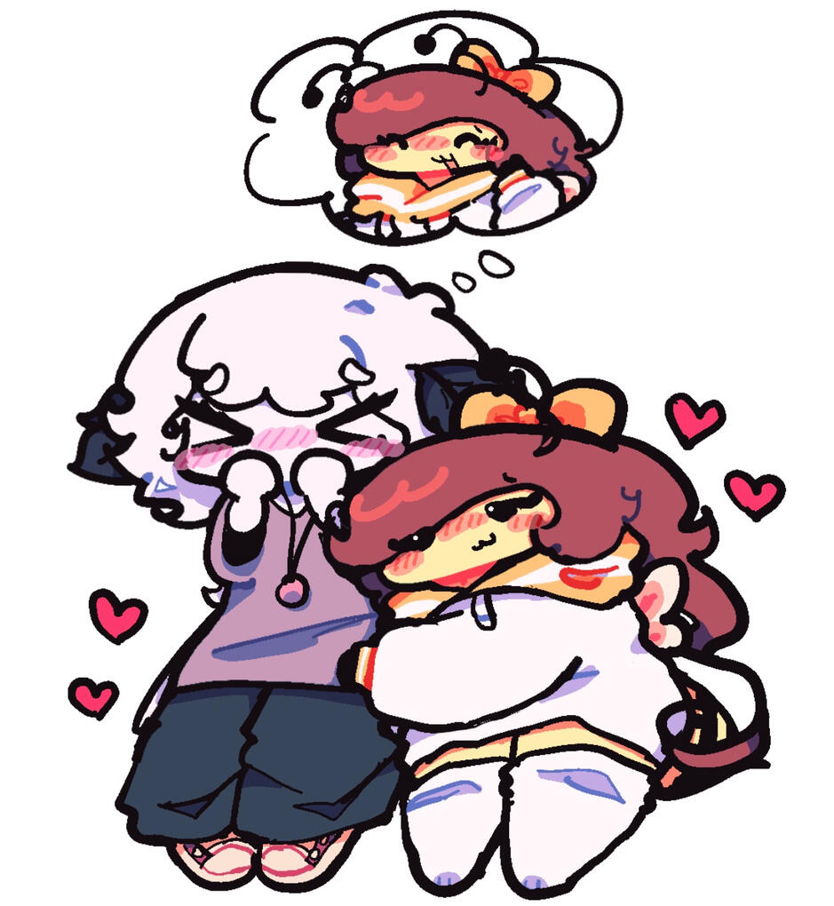 her and maple cuddling and being in love and sappy and such (I luv yuri)